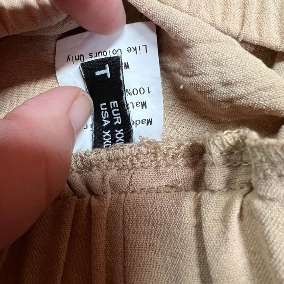 ZJCT wide leg woman's palazzo pants size 2x tan color - Picture 6 of 8